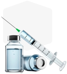 Medical syringe and vials